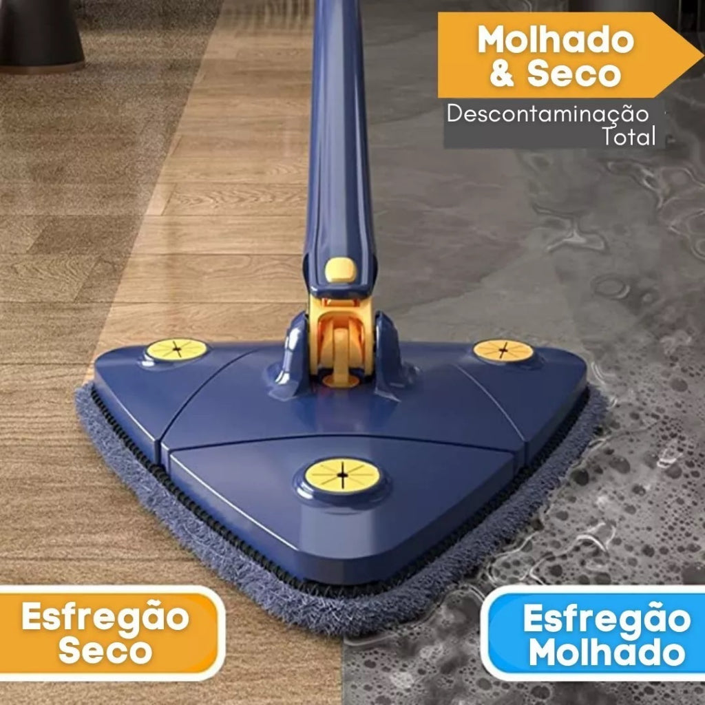 Esfregão Rodo Limpeza Triangulo Mop