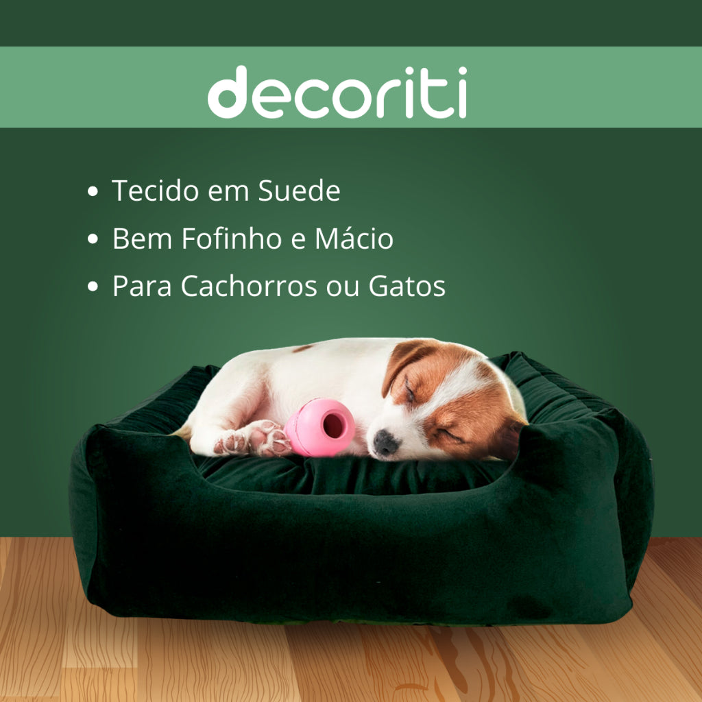 Cama Caminha Pet Suede Enchimento Siliconado