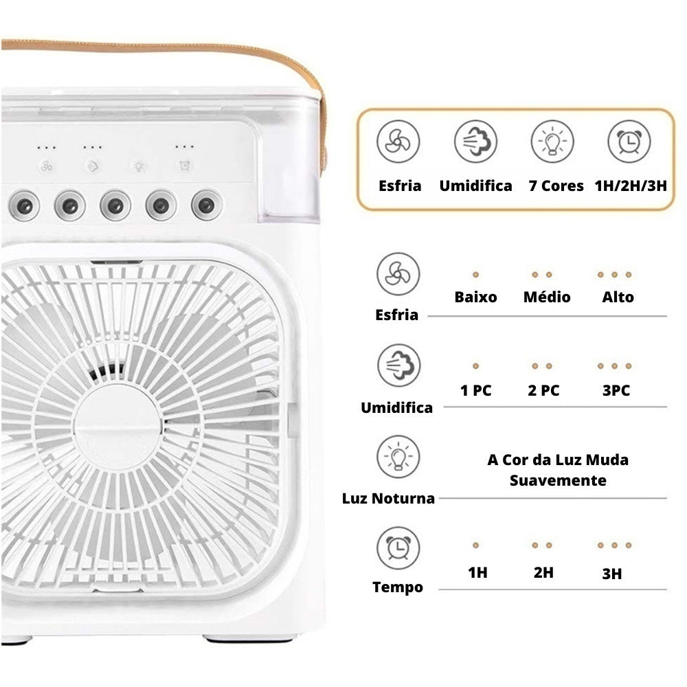 Ventilador Refrigerador De Ar Condicionado Umidificado